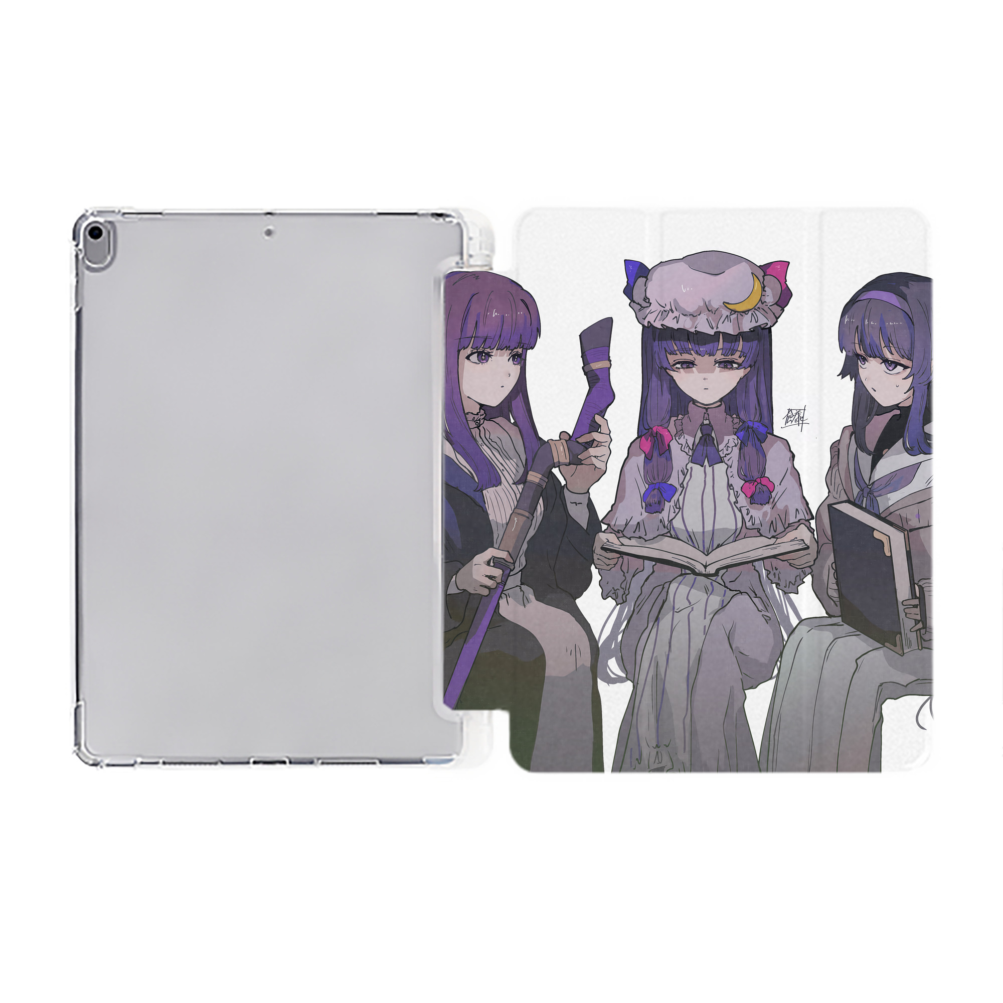 （画像用） 葬送のフリーレン Frieren IPad ケース ペン収納付き 三つ折りスタンド PUレザー×シリコン 対応機種9.5/10.5/10.9インチ
